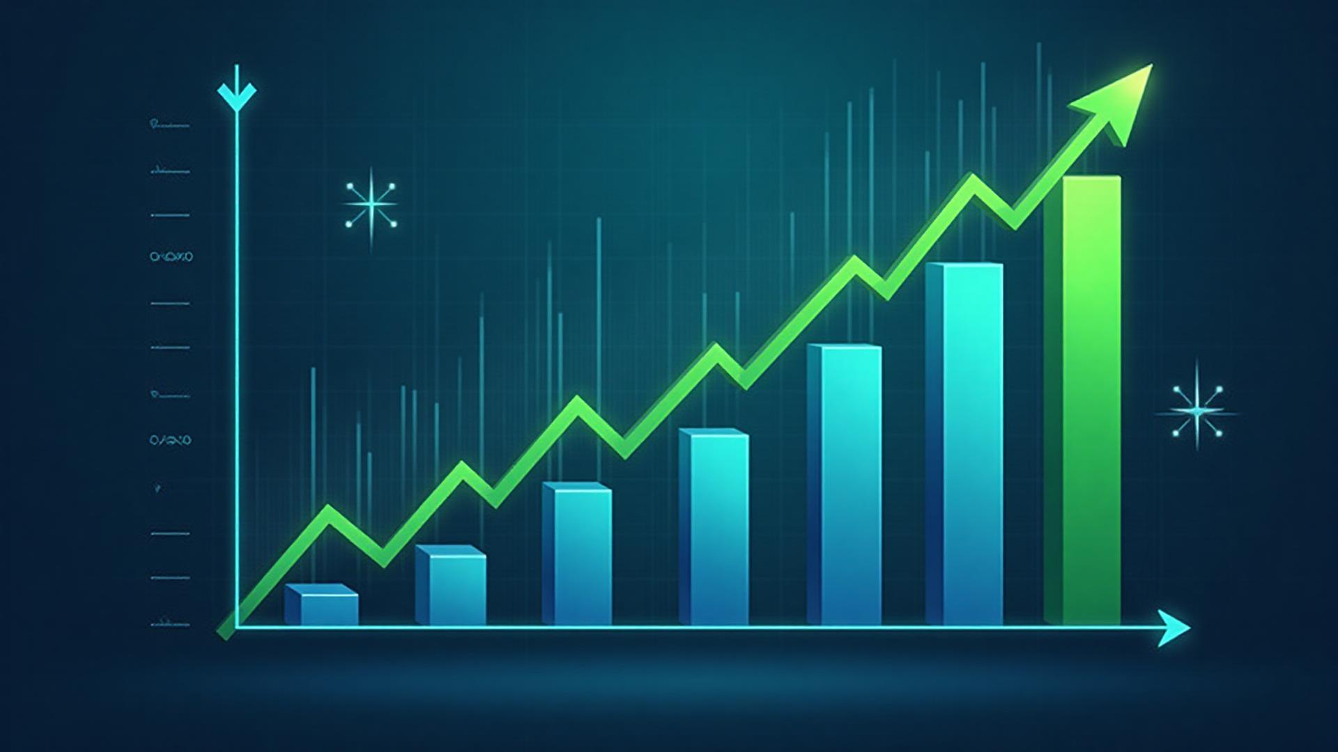 Gráfico de ROI e automação de IA